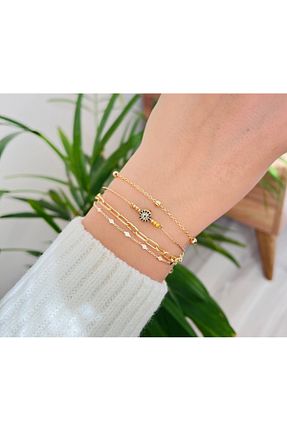دستبند استیل (فولاد) طلائی زنانه استیل (فولاد) RM Bijuteri - کد 871724428