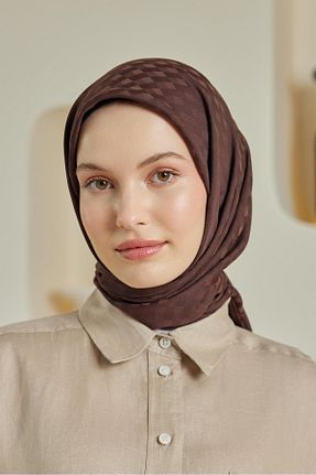 شال قهوه ای زنانه پلی استر Şalland - کد 828061170