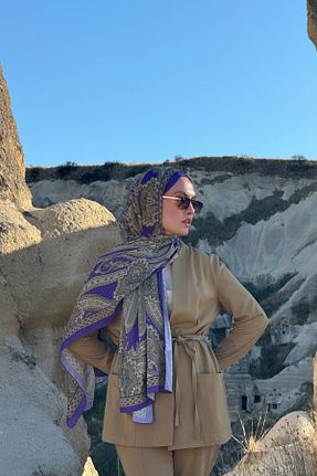 شال سبز زنانه پنبه ای Şalland - کد 871763651