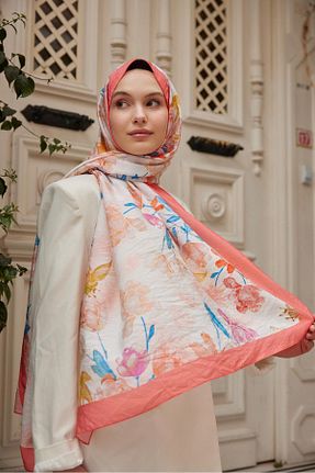 شال صورتی زنانه ویسکون Şalland - کد 825900276