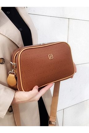 کیف دوشی قهوه ای زنانه چرم مصنوعی Just Polo - کد 212751776