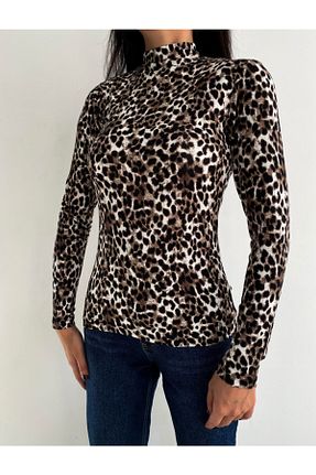 بادی طوسی زنانه یقه نیم ماهیگیر Vespo - کد 871796290