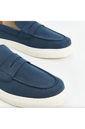 کفش اسنیکر سرمه ای مردانه بدون بند MODA - کد 871795050