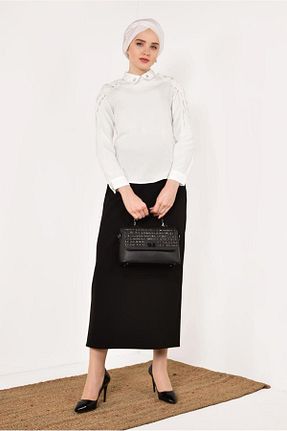 بلوز حجاب بژ زنانه Straight TRENDTESETTÜR - کد 58718268