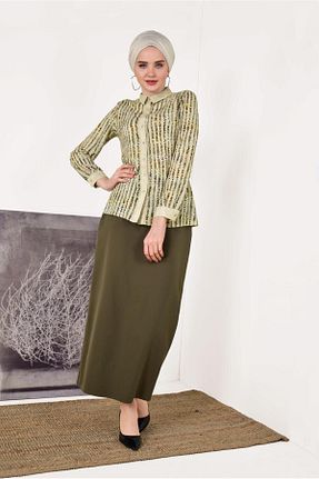 بلوز حجاب طوسی زنانه Straight TRENDTESETTÜR - کد 58707841