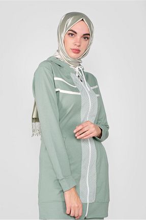 ست بالاتنه و پائین تنه حجاب سبز زنانه رگولار TRENDTESETTÜR - کد 58562589
