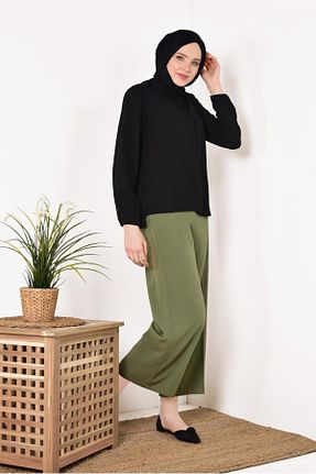 بلوز حجاب مشکی زنانه Straight TRENDTESETTÜR - کد 59092392