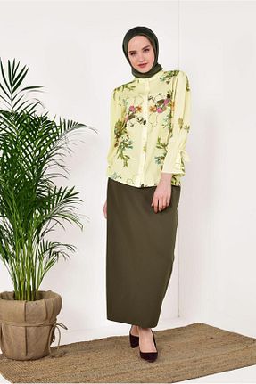 بلوز حجاب زرد زنانه Straight TRENDTESETTÜR - کد 59092711