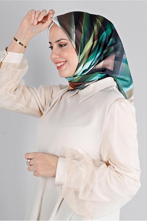 روسری خاکی پلی استر Alvina - کد 801113693