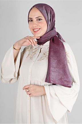 شال بنفش زنانه پنبه ای Alvina - کد 796282339