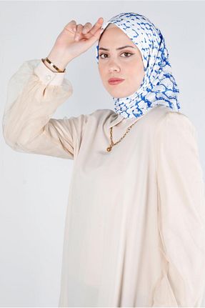 روسری سرمه ای پلی استر Alvina - کد 801113980