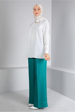 بلوز حجاب سفید زنانه رگولار Alvina - کد 796282307