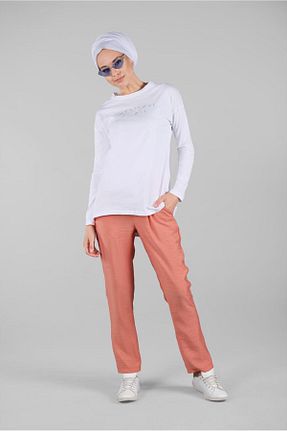 شلوار حجاب نارنجی زنانه پنبه ای TRENDTESETTÜR - کد 86183811