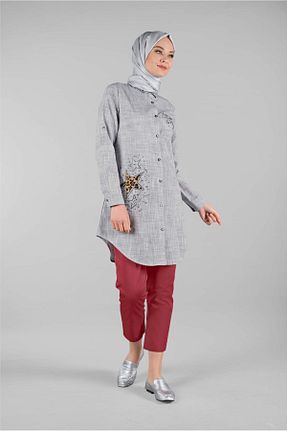 شلوار حجاب زرشکی زنانه پنبه ای TRENDTESETTÜR - کد 86184760