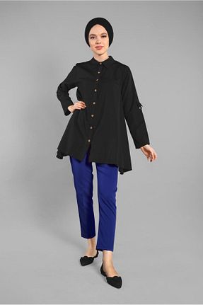 شلوار حجاب سرمه ای زنانه مخلوط پلی استر TRENDTESETTÜR - کد 86183966