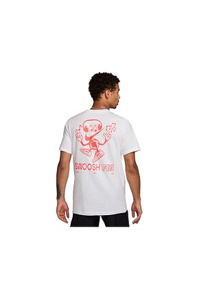 تیشرت سفید مردانه یقه دوچرخه Nike - کد 871959692