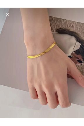دستبند استیل (فولاد) طلائی زنانه استیل (فولاد) Çelik - کد 871905748