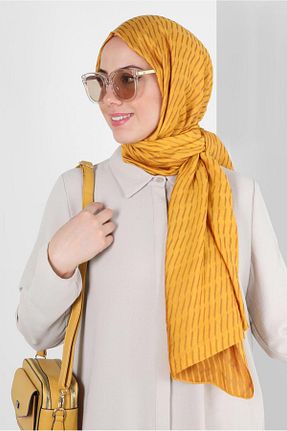شال زرد زنانه ویسکون Alvina - کد 805971685
