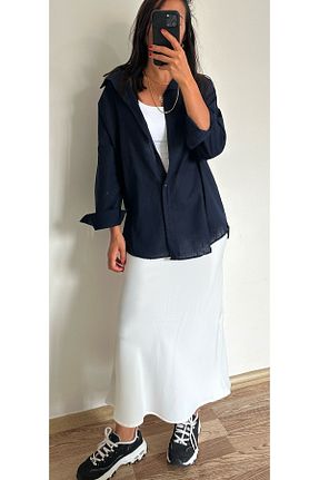 دامن سفید زنانه ساتن Butik - کد 871911130