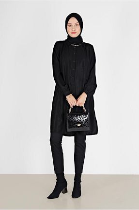 تونیک حجاب مشکی زنانه پلی استر Alvina - کد 804207759