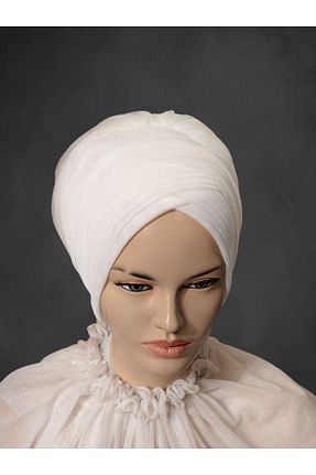 شال سفید زنانه پنبه پلی استر NurAy - کد 871921319