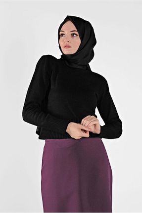 بلوز حجاب مشکی زنانه تریکو TRENDTESETTÜR - کد 86187015