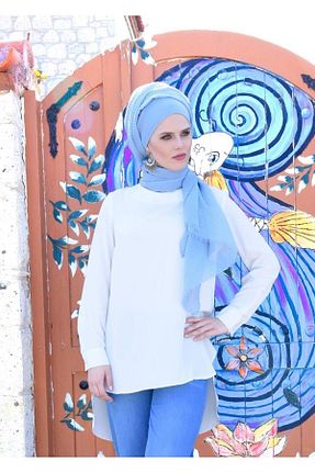 تونیک حجاب بژ زنانه پلی استر TRENDTESETTÜR - کد 95959162