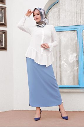 بلوز حجاب بژ زنانه Straight TRENDTESETTÜR - کد 98307812