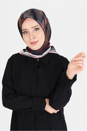 روسری زرشکی پلی استر Alvina - کد 803519044