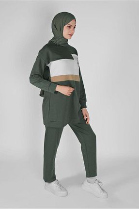 ست گرمکن حجاب خاکی زنانه رگولار TRENDTESETTÜR - کد 98996432