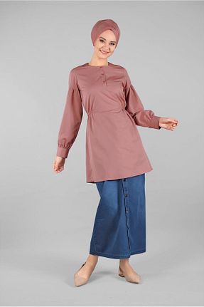 تونیک حجاب صورتی زنانه پنبه پلی استر TRENDTESETTÜR - کد 96977116