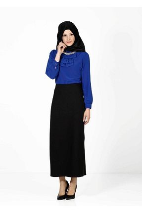 بلوز حجاب سرمه ای زنانه رگولار TRENDTESETTÜR - کد 95138490