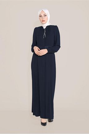 مانتو بلند حجاب سرمه ای زنانه TRENDTESETTÜR - کد 100089617