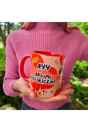 لیوان آب قرمز پرسلن mugshop - کد 871945776