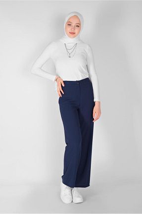 شلوار حجاب سرمه ای زنانه پلی استر TRENDTESETTÜR - کد 107138332