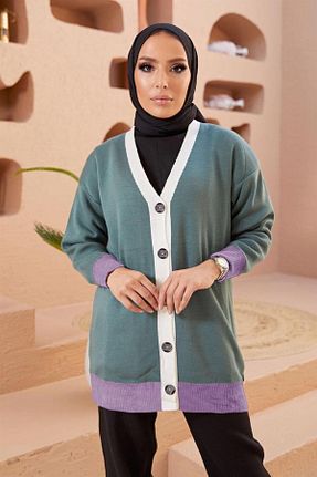 تونیک حجاب سبز زنانه مخلوط پلی استر TRENDTESETTÜR - کد 164292868
