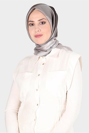 روسری بژ پلی استر Alvina - کد 807022516