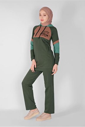 ست گرمکن حجاب خاکی زنانه رگولار TRENDTESETTÜR - کد 123293510