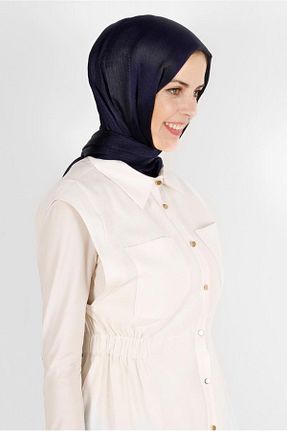 شال سرمه ای زنانه پلی استر Alvina - کد 804945500