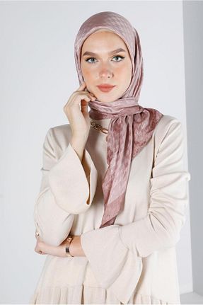 روسری صورتی پلی استر Alvina - کد 802009237