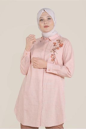 تونیک حجاب قرمز زنانه پنبه ای TRENDTESETTÜR - کد 299551397