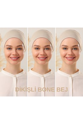 کلاه شنای حجاب بژ زنانه Melodi Scarf - کد 871957062
