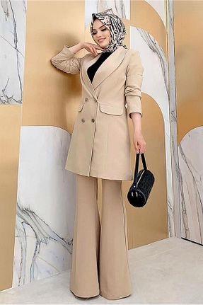 کت حجاب بژ زنانه رگولار TRENDTESETTÜR - کد 362036605