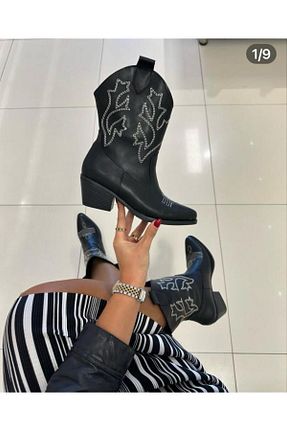 چکمه مشکی زنانه چرم مصنوعی emela kids shoes - کد 871971830