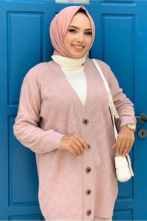 کت حجاب صورتی زنانه رگولار TRENDTESETTÜR - کد 347899717
