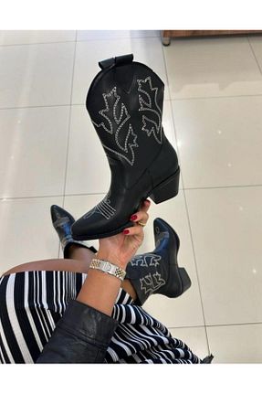 چکمه مشکی زنانه چرم مصنوعی emela kids shoes - کد 871971830