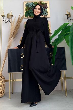 لباس حجاب مشکی زنانه ساق پهن TRENDTESETTÜR - کد 675425153