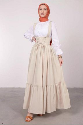 دامن حجاب بژ زنانه رگولار TRENDTESETTÜR - کد 709465936