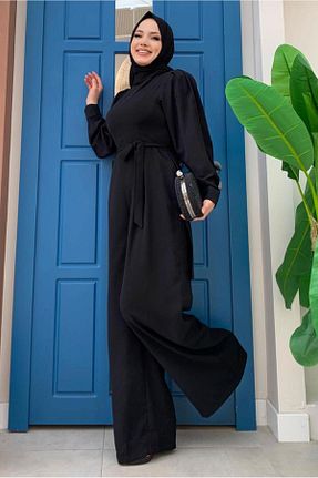 لباس حجاب مشکی زنانه ساق پهن TRENDTESETTÜR - کد 680093544