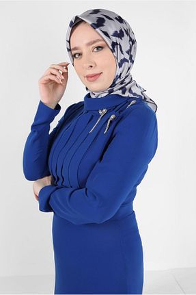 روسری طوسی پلی استر Alvina - کد 817477966